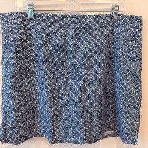 Lady Hagen Essentials Blue Geometric Golf Skort Skirt Size 14